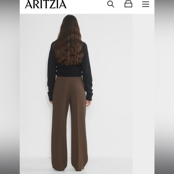 Aritzia The Effortless Pant™ - Crepette™ Mocha Brown sz 6 - Picture 4 of 16